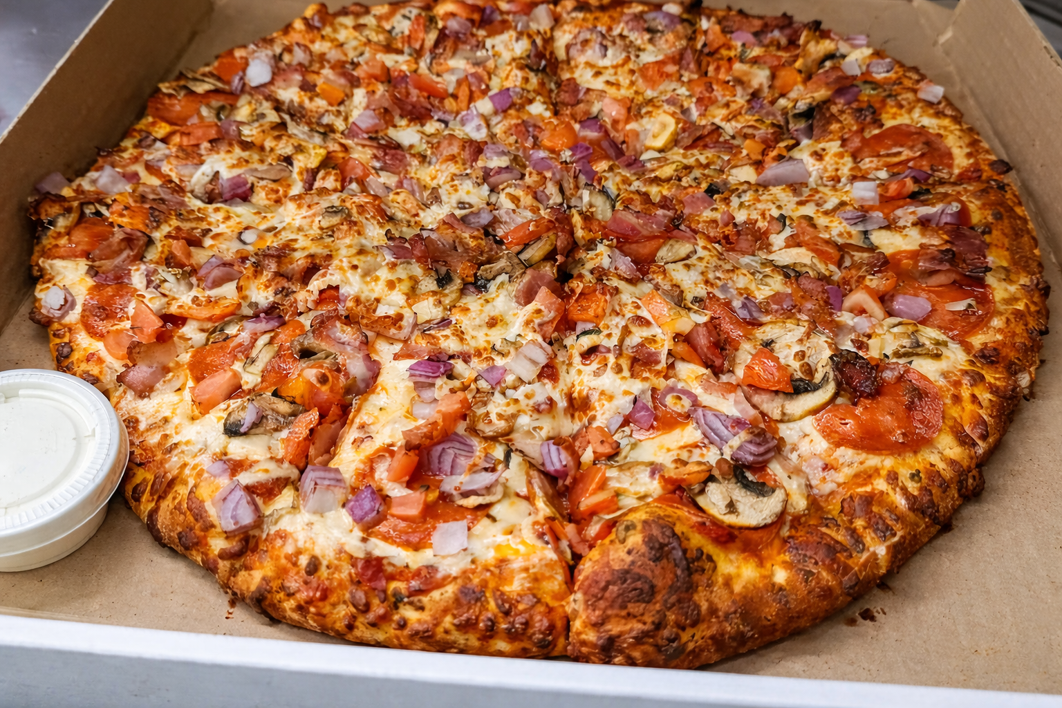 Classic pizzas at Triple C Pizzeria Winnipeg