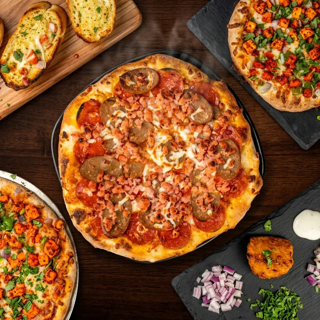 Meat Lovers Pizza loaded with premium meats at Triple C Pizzeria Winnipeg